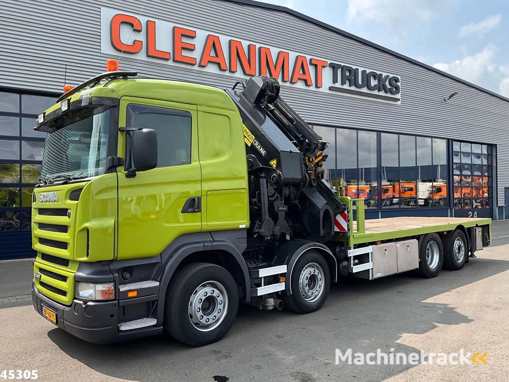 Scania R 420 8x2 manual Palfinger 85 Tonmeter laadkraan + Fly-Jib