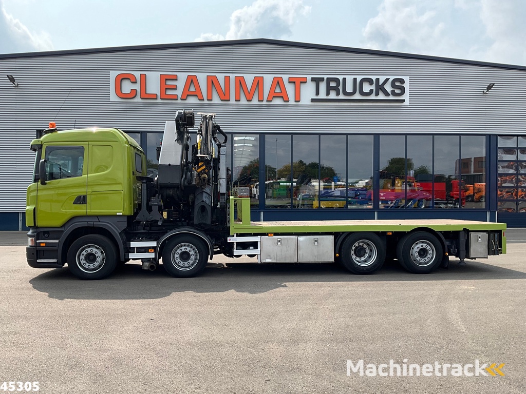 Scania R 420 8x2 manual Palfinger 85 Tonmeter laadkraan + Fly-Jib