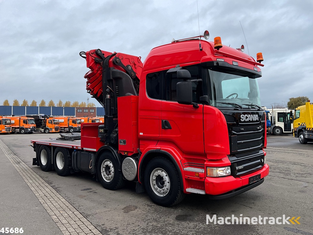 Scania R620 V8 8x4 Hiab 105 Ton/meter laadkraan + Fly-Jib!