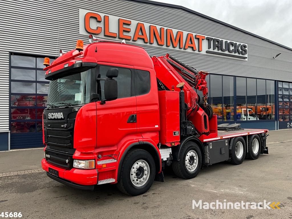 Scania R620 V8 8x4 Hiab 105 Ton/meter laadkraan + Fly-Jib!