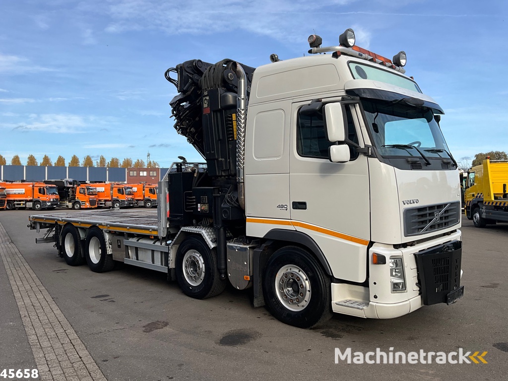 Volvo FH 480 8x4 Retarder Hiab 80 Tonmeter laadkraan + Fly-Jib!