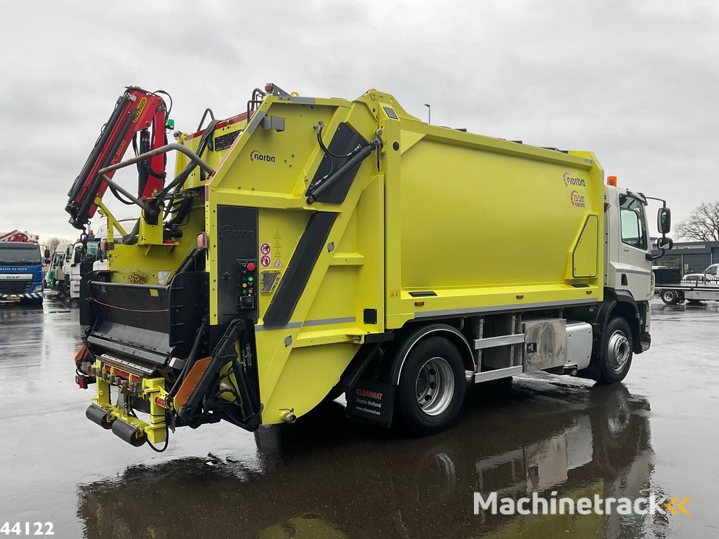 DAF FA CF 340 Euro 6 Norba 17 m³ + Palfinger 3.8 Tonmeter laadkraan + Winch