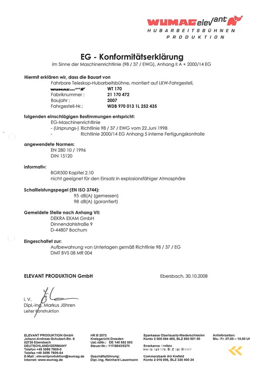 Mercedes-Benz Atego 815 Wumag Elevant 17 meter hoogwerker Just 39.048 km!