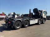 Minituur van Man TGS 32.470 8x4 Euro 6 Hiab 22 Tonmeter laadkraan Just 68.765 Km!