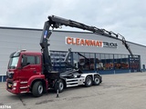 Minituur van Man TGS 35.480 8x4H Euro 6 HMF 40 Tonmeter laadkraan + Fly-Jib