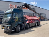 Minituur van Volvo FMX 540 8x4 Euro 6 Hiab 28 Tonmeter laadkraan
