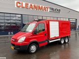 Minituur van Iveco Daily 40C18 + Veldhuizen oplegger ROM Hogedrukinstallatie