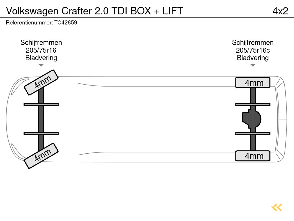Volkswagen Crafter 2.0 TDI BOX + LIFT