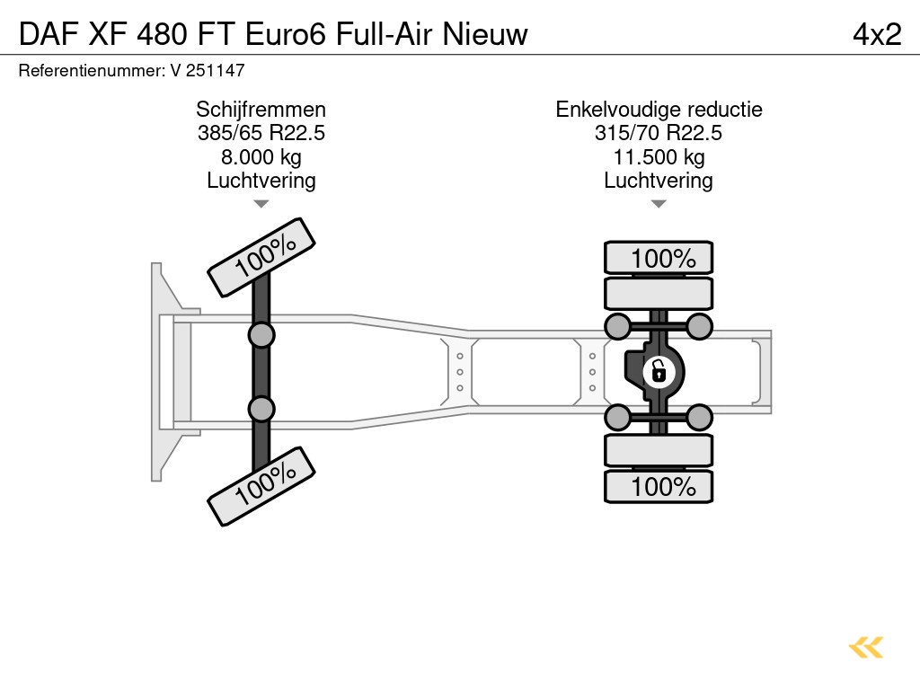 DAF XF 480 FT Euro6 Full-Air Nieuw