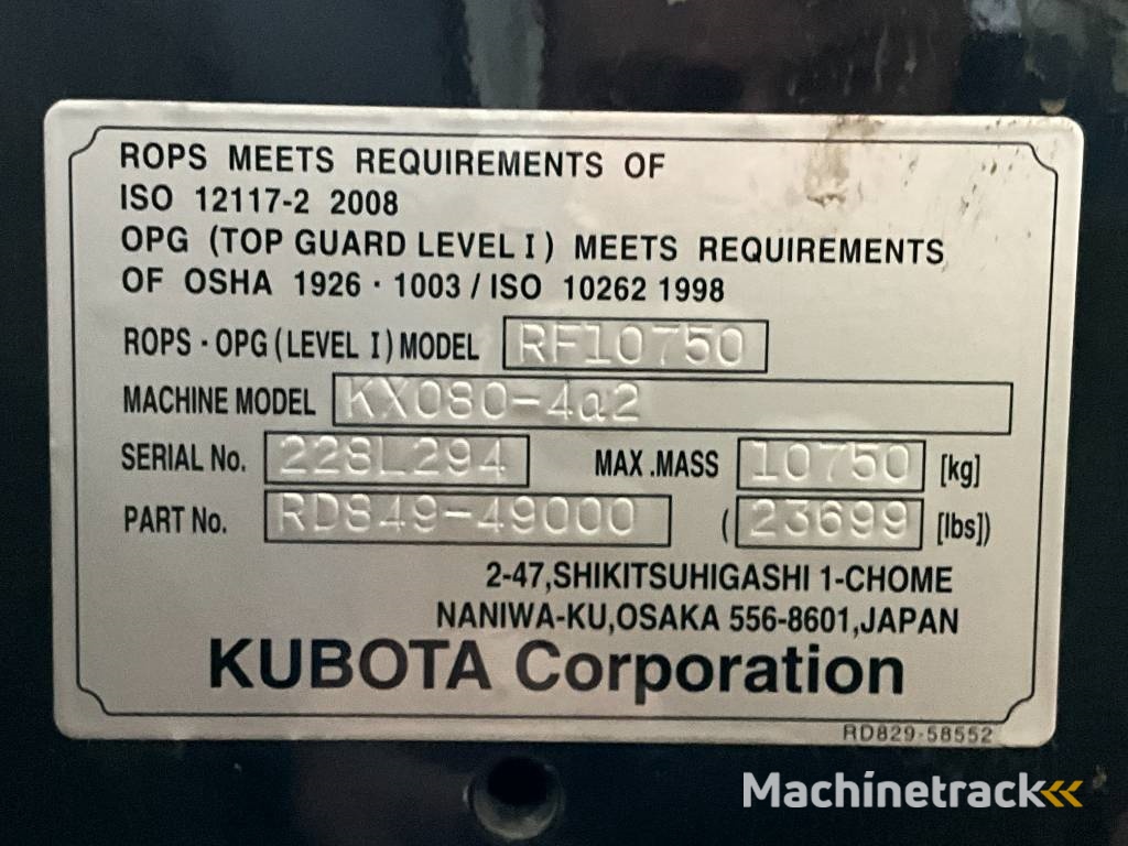 Kubota KX 080-4 A 2