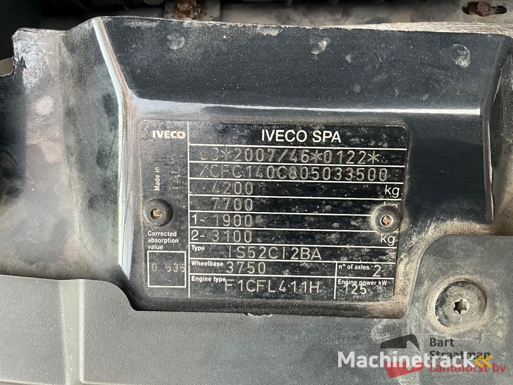 Iveco 40C170 6x2 Euro 6 BE Clickstar met gesloten opbouw en laadklep BS1792