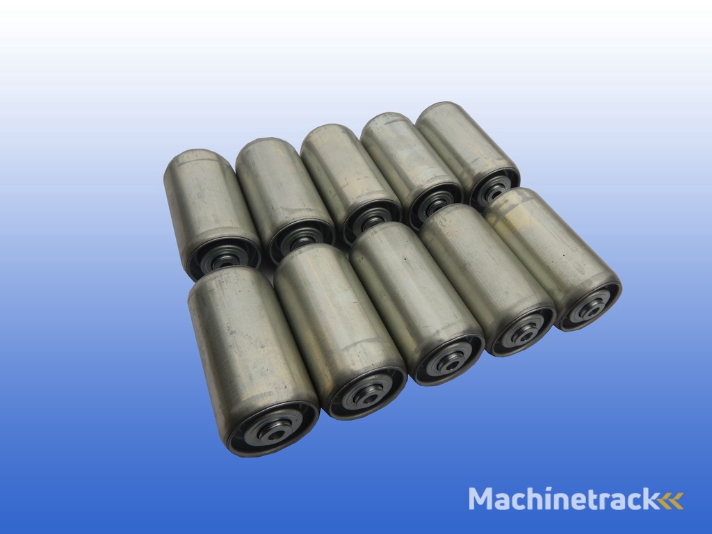 rollenbaanrol staal - 10 cm - u00d850 mm - stalen as