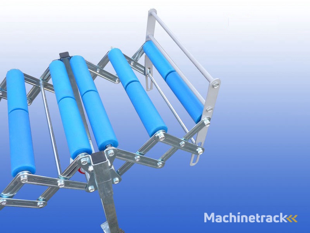 Harmonica rollenbaan met kunststof rollen (min. 4,0 m - max. 9,3 m) breedte 40 cm