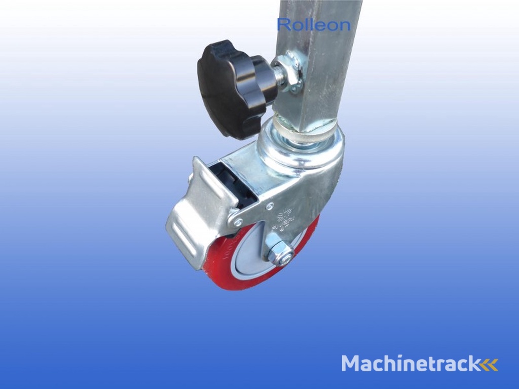 Harmonica rollenbaan met kunststof rollen (min. 4,0 m - max. 9,3 m) breedte 40 cm