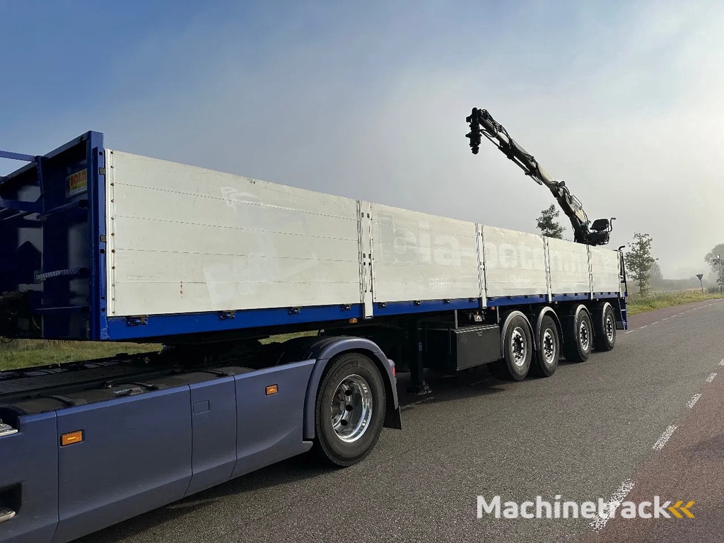 Kennis 4 as Steenoplegger stenentrailer + Kennis kraan R 14tm