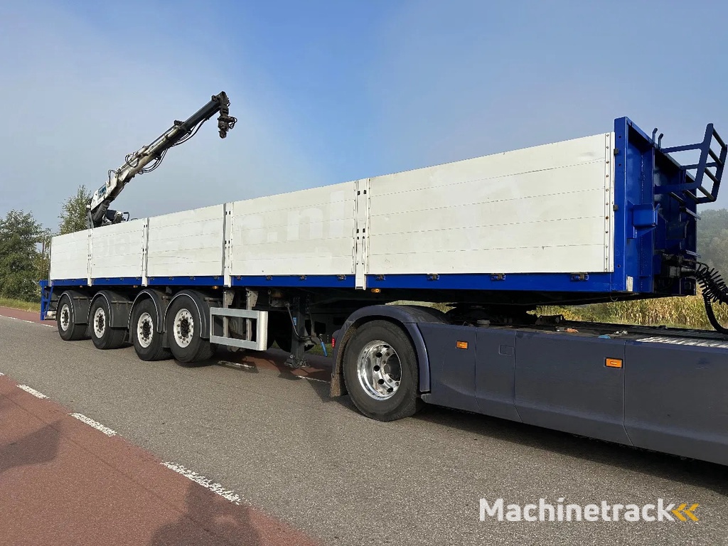 Kennis 4 as Steenoplegger stenentrailer + Kennis kraan R 14tm