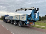 Minituur van Vogelzang Stenentrailer Steenoplegger + Hiab kraan R 165-F2 met Steunpoten