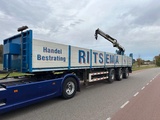 Minituur van Vogelzang Stenentrailer Steenoplegger + Hiab kraan R 165-F2 met Steunpoten