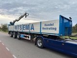 Minituur van Vogelzang Stenentrailer Steenoplegger + Hiab kraan R 165-F2 met Steunpoten