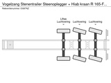 Minituur van Vogelzang Stenentrailer Steenoplegger + Hiab kraan R 165-F2 met Steunpoten