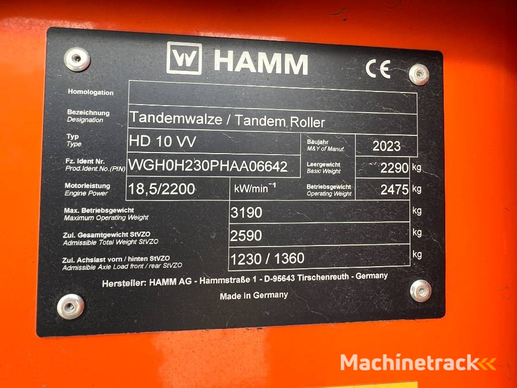 Hamm HD10 VV - NEW