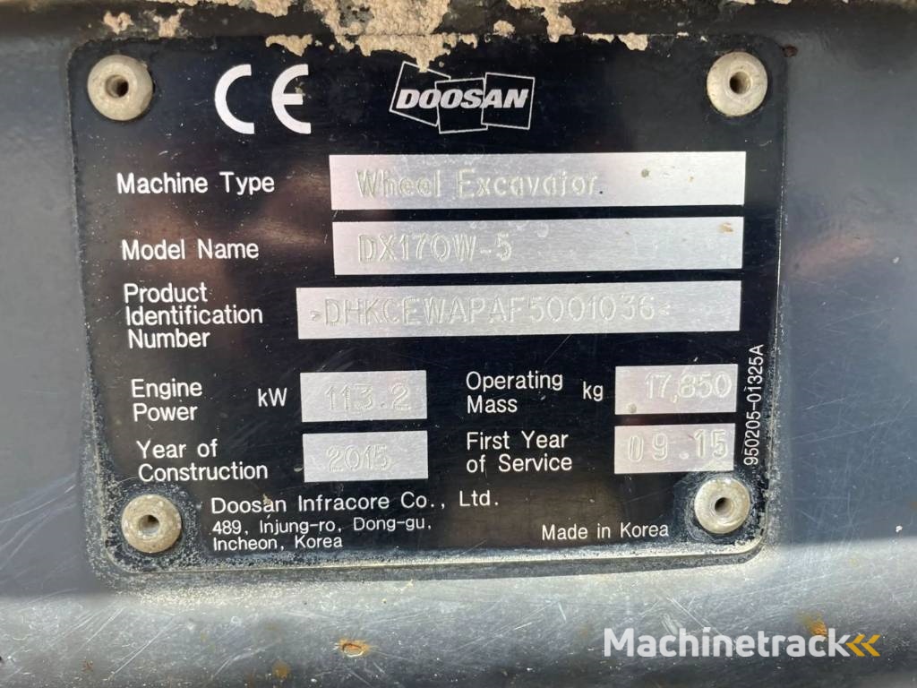 Doosan DX170W-5