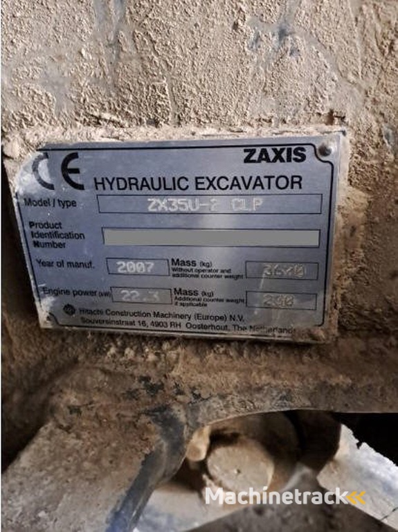 Hitachi ZX 35 U-2 CLP (Zaxis)