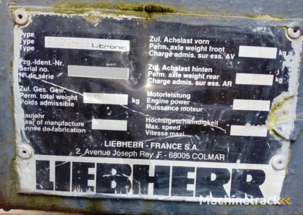 Liebherr R922 HDS