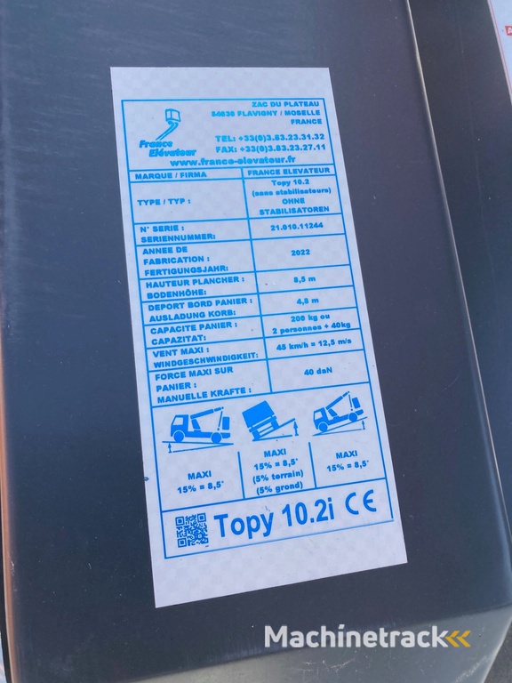 France Elévateur Topy 10.2