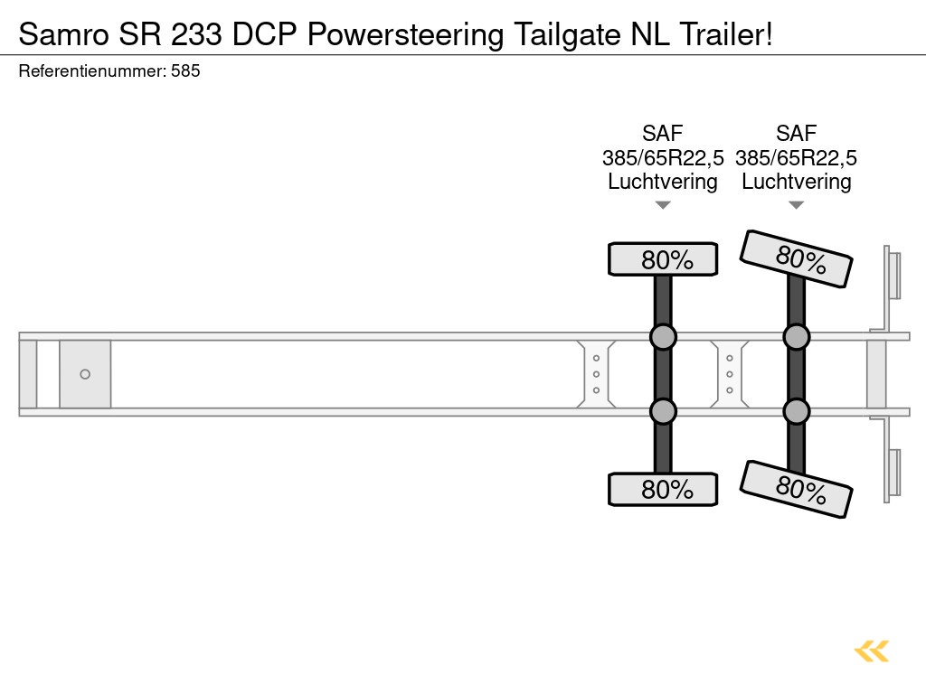 Samro SR 233 DCP Powersteering Tailgate NL Trailer!