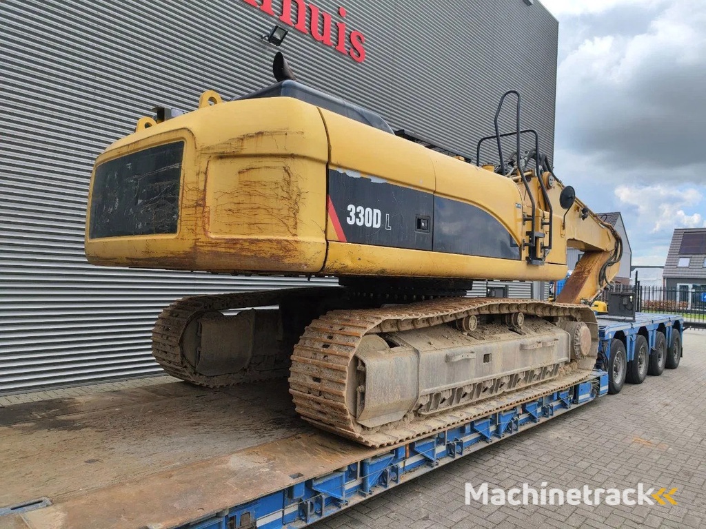 Caterpillar 330 UHD-DL Normal + Demolitionboom 21 Meter 2 x Oil Quick OQ80 Quick Hitch  German Machine!