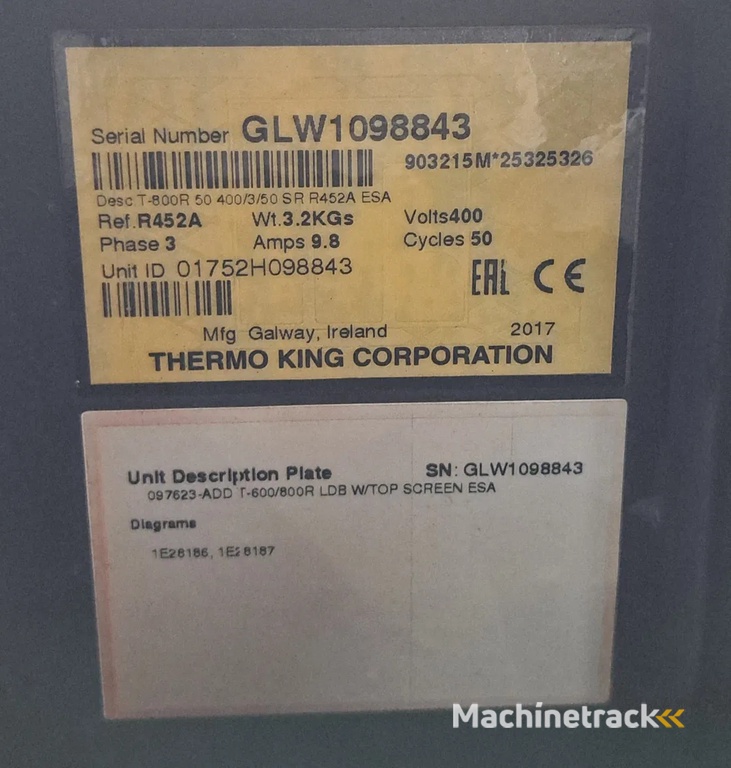 THERMO KING 2017 - T-800 S/N : GLW1098843