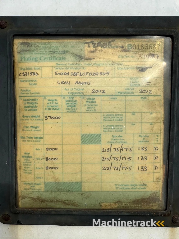 Gray and Adams 2012 Vector 1950MT - PR2905