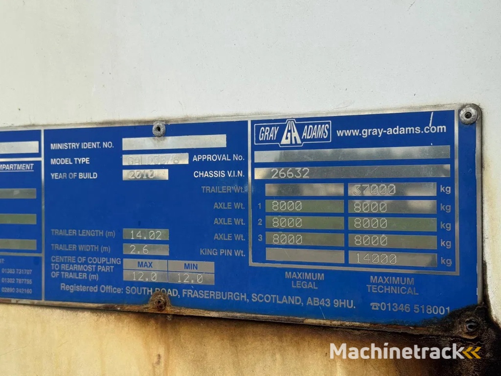 Gray and Adams 2010 Vector 1850 MT - D11