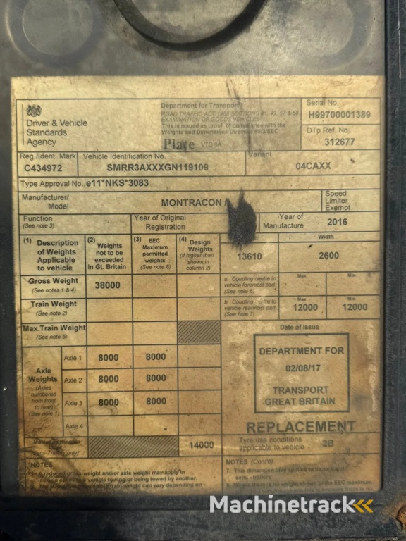 Montracon 2016 SLXe 200 - CML449