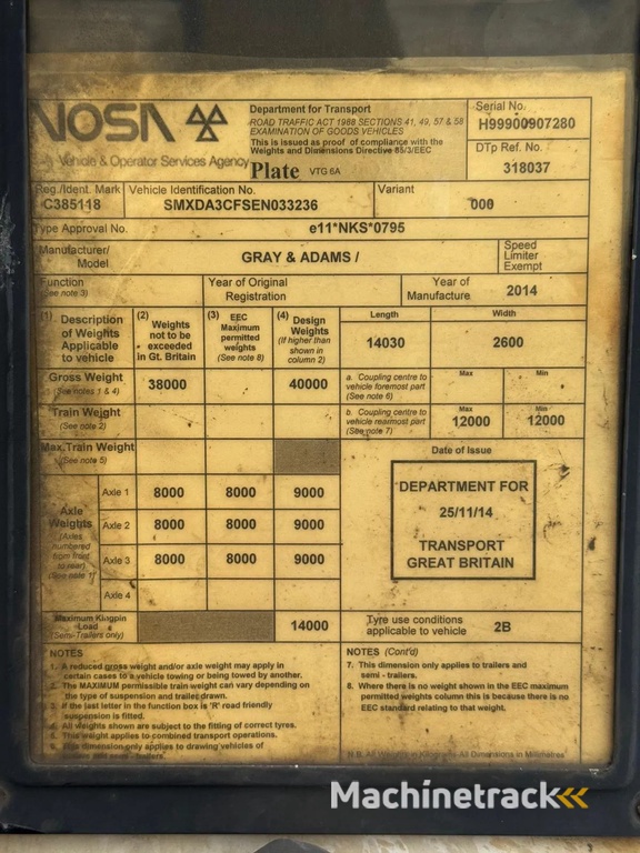 Gray and Adams 2014 SLXe 300 - CML22SC