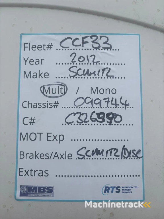 Schmitz Cargobull 2012 Vector 1850 - CCF33