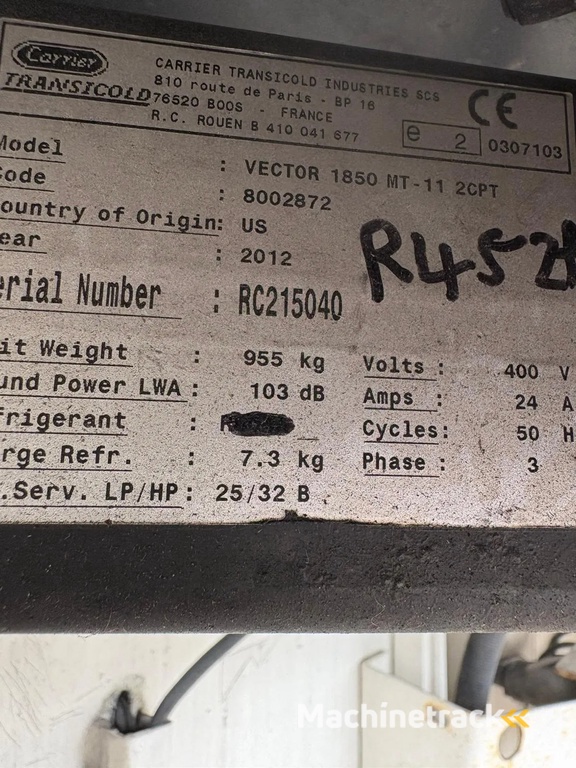 Schmitz Cargobull 2012 Vector 1850 - CCF33