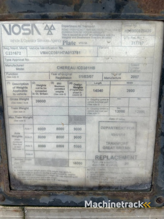 Chereau 2007 Vector 1800 - CBT230R