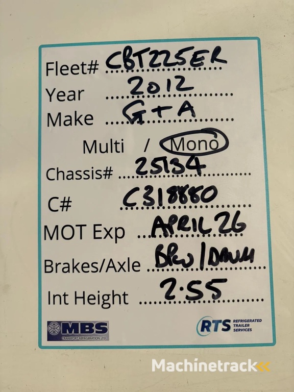 Gray and Adams 2012 SLXE 400 - CBT225ER