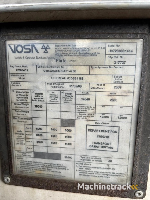 Chereau 2009 Vector 1850 - CBT223ER