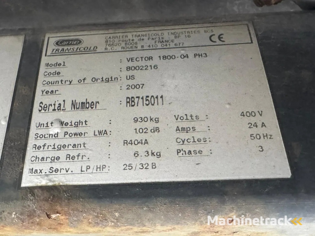 Chereau 2007 Vector 1800 - CBT214R