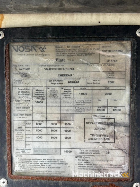 Chereau 2007 Vector 1800 - CBT214R