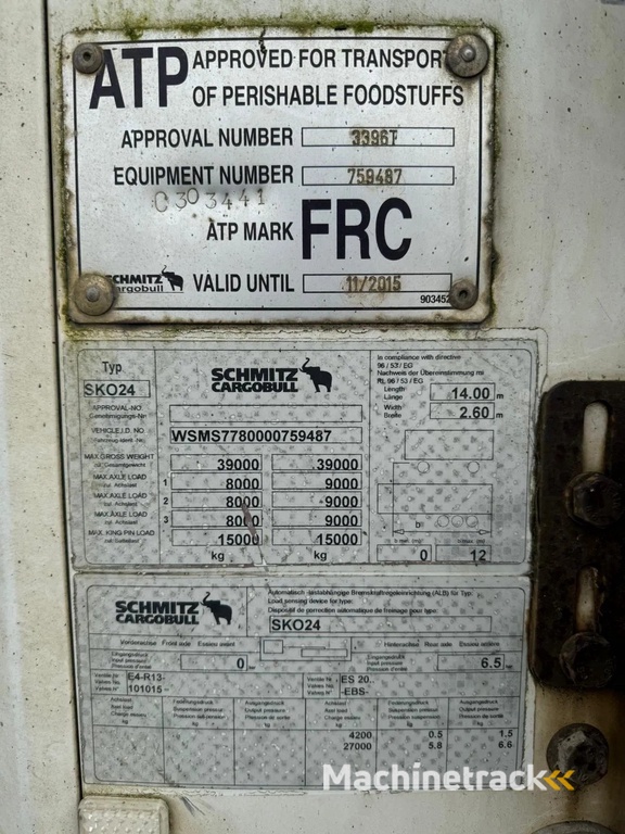 Schmitz Cargobull 2009 Vector 1850 MT