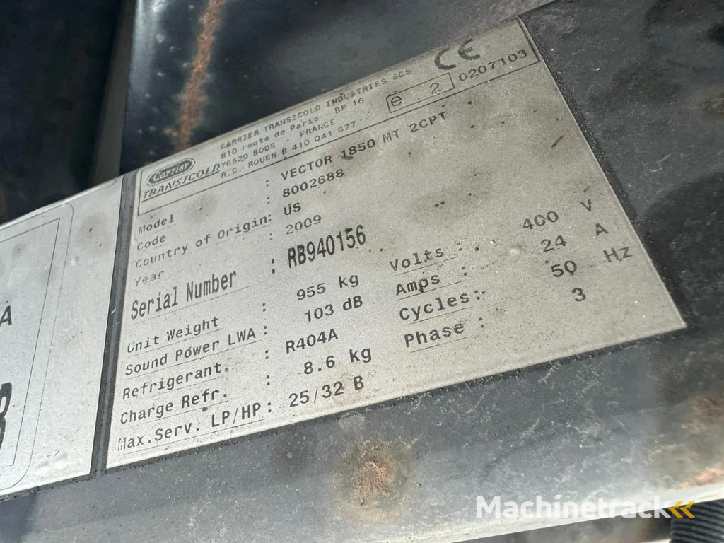 Schmitz Cargobull 2009 Vector 1850 MT