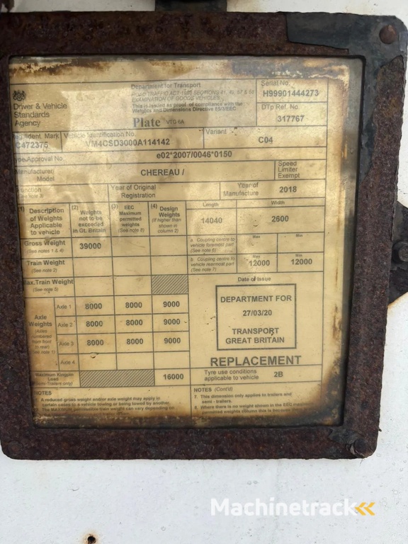 Chereau 2018 SLXi 300 - 67565XK