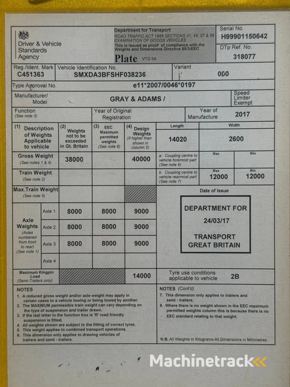 Gray and Adams 2017 Vector 1550 - 201786