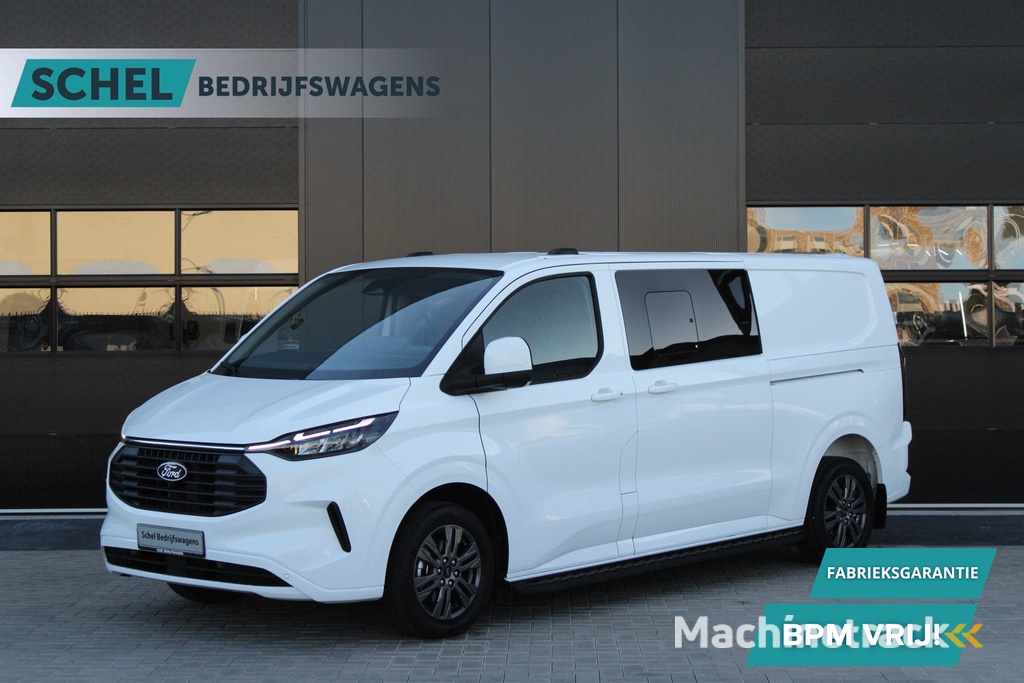 Ford Transit Custom 320 2.0 TDCI L2H1 Limited DC 170pk - 5 Zits - Adaptive Cruise - Navi - 2x Schuifdeur - Verwarmd stuur - 70l tank - 17" LM velgen - Rijklaar