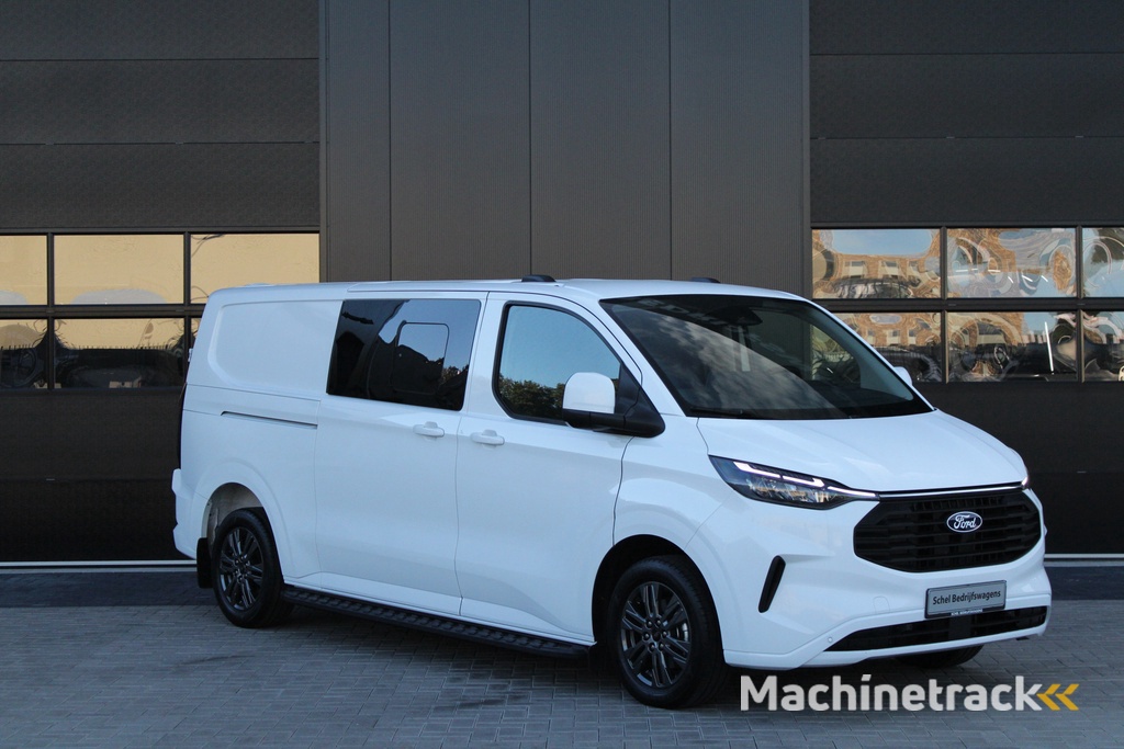 Ford Transit Custom 320 2.0 TDCI L2H1 Limited DC 170pk - 5 Zits - Adaptive Cruise - Navi - 2x Schuifdeur - Verwarmd stuur - 70l tank - 17" LM velgen - Rijklaar