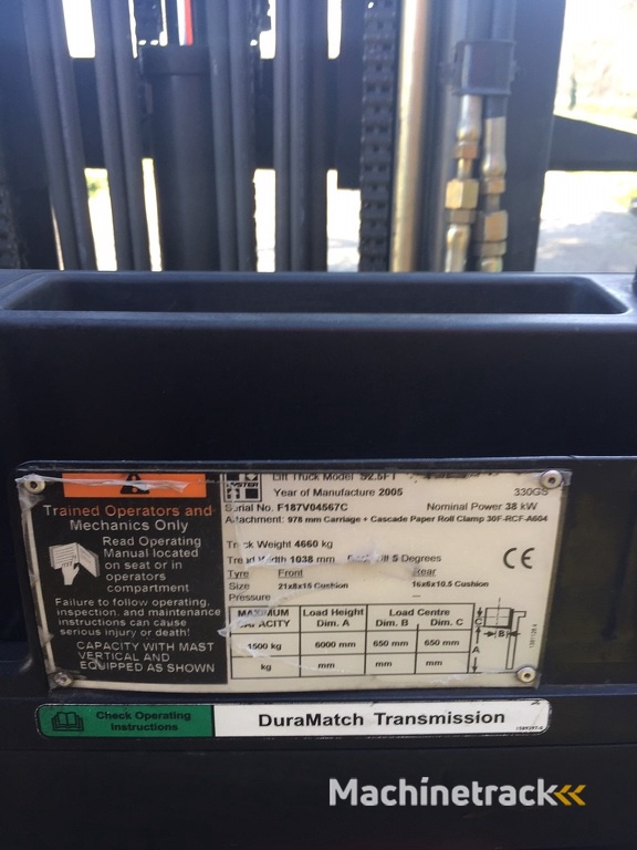 Hystyer 2.5 Nette Hyster 1500 kg 4032 hr